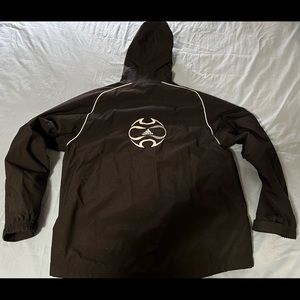 Adidas fleece-lined hooded soccer jacket